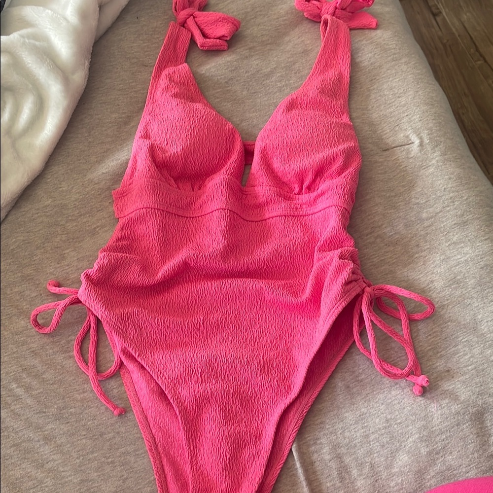 shein Pink One-Piece Swimsuit